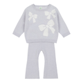 Soft Lavender Bow Sweater Set (Toddler)