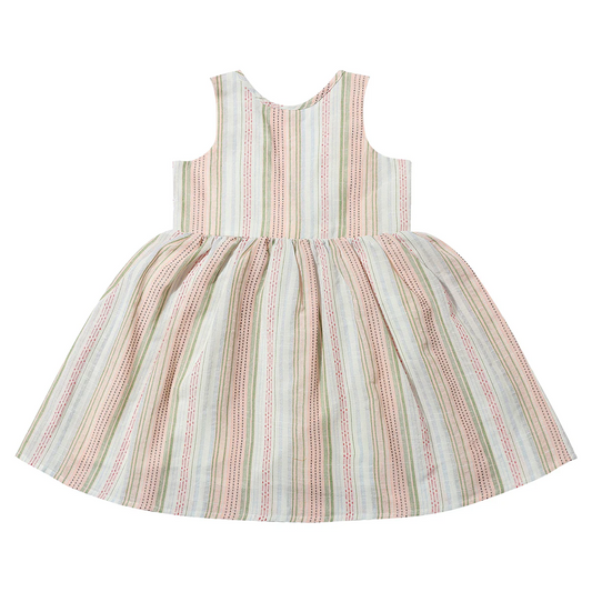 Pink Multi Stripe Jewel Dress