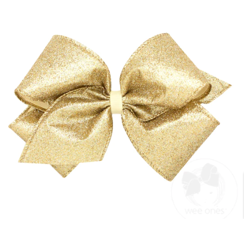 Light Gold Glitter Medium Bow