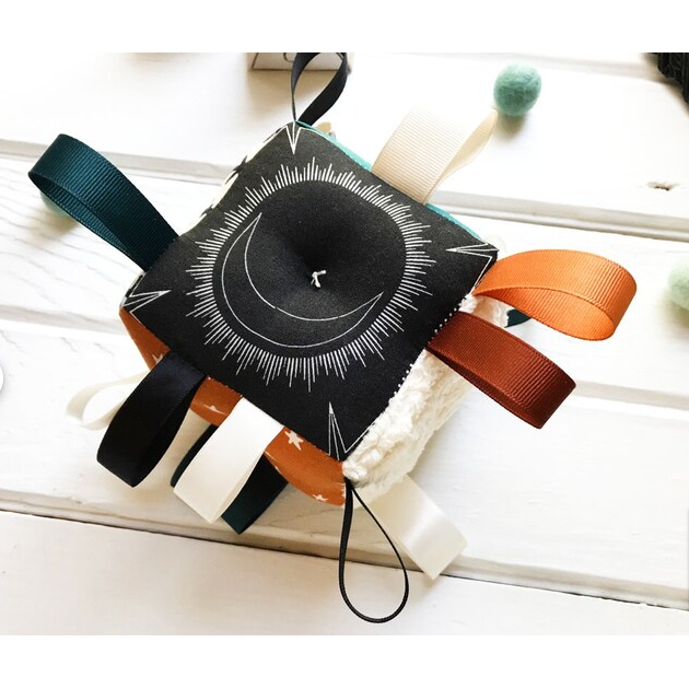 Large 4 inch Whale Sensory Baby Block