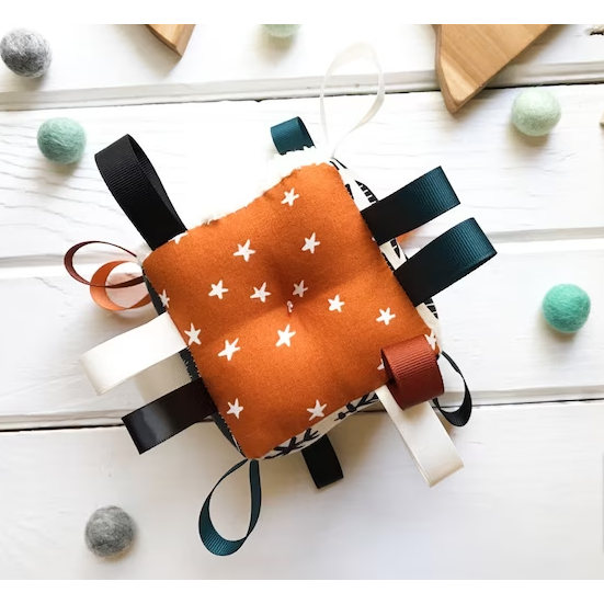 Large 4 inch Whale Sensory Baby Block