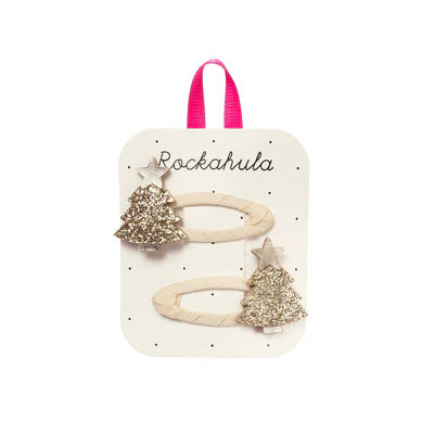 Gold North Pole Christmas Tree Clips