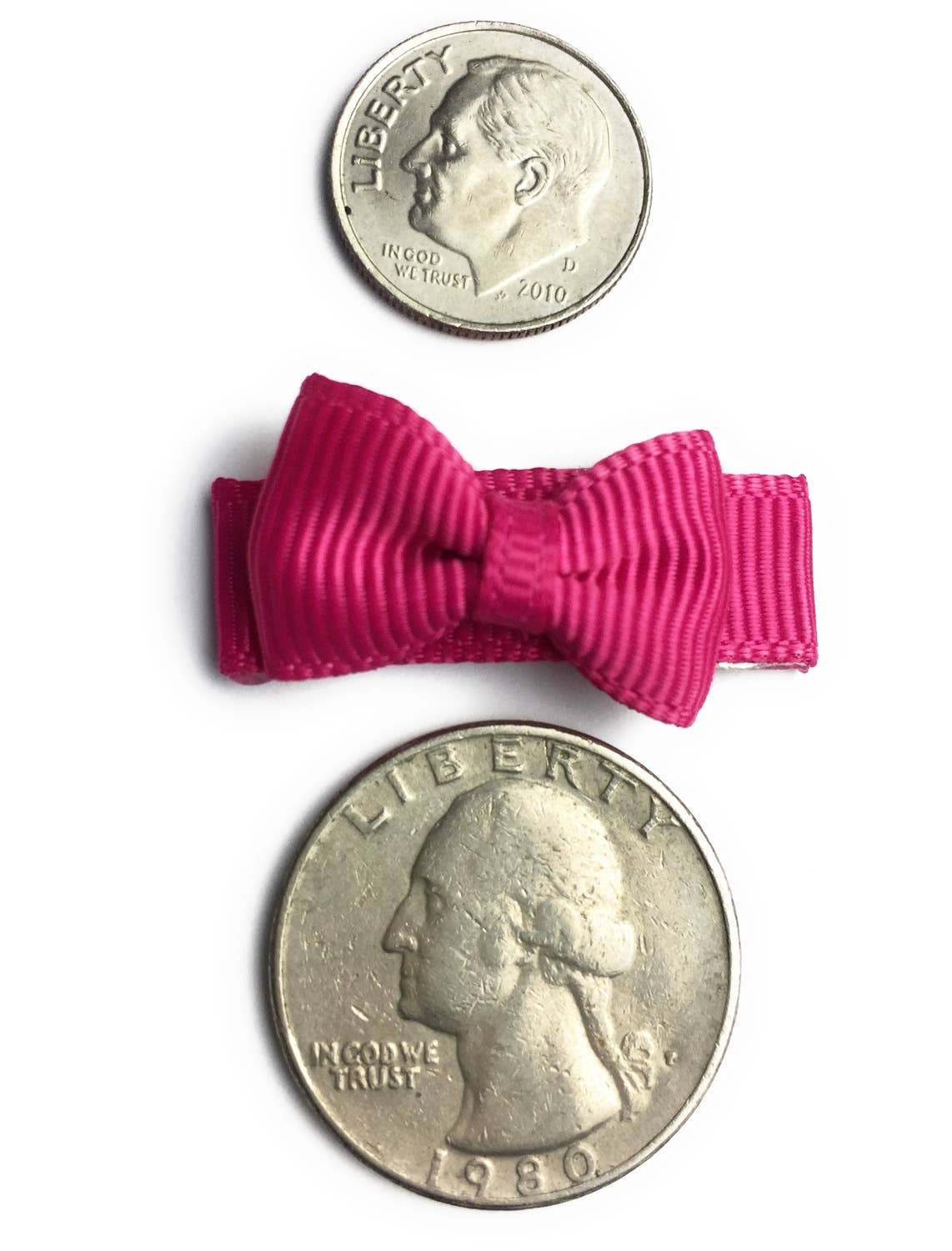 Mini Grosgrain Bows on Snap Clips (Set of 10): Coral Kingdom