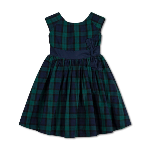 Cap Sleeve Organic Party Dress with Bow Sash