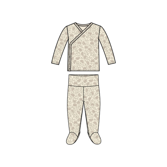 Riley 2 Piece Kimono Top and Pant Set - Aspen Collection