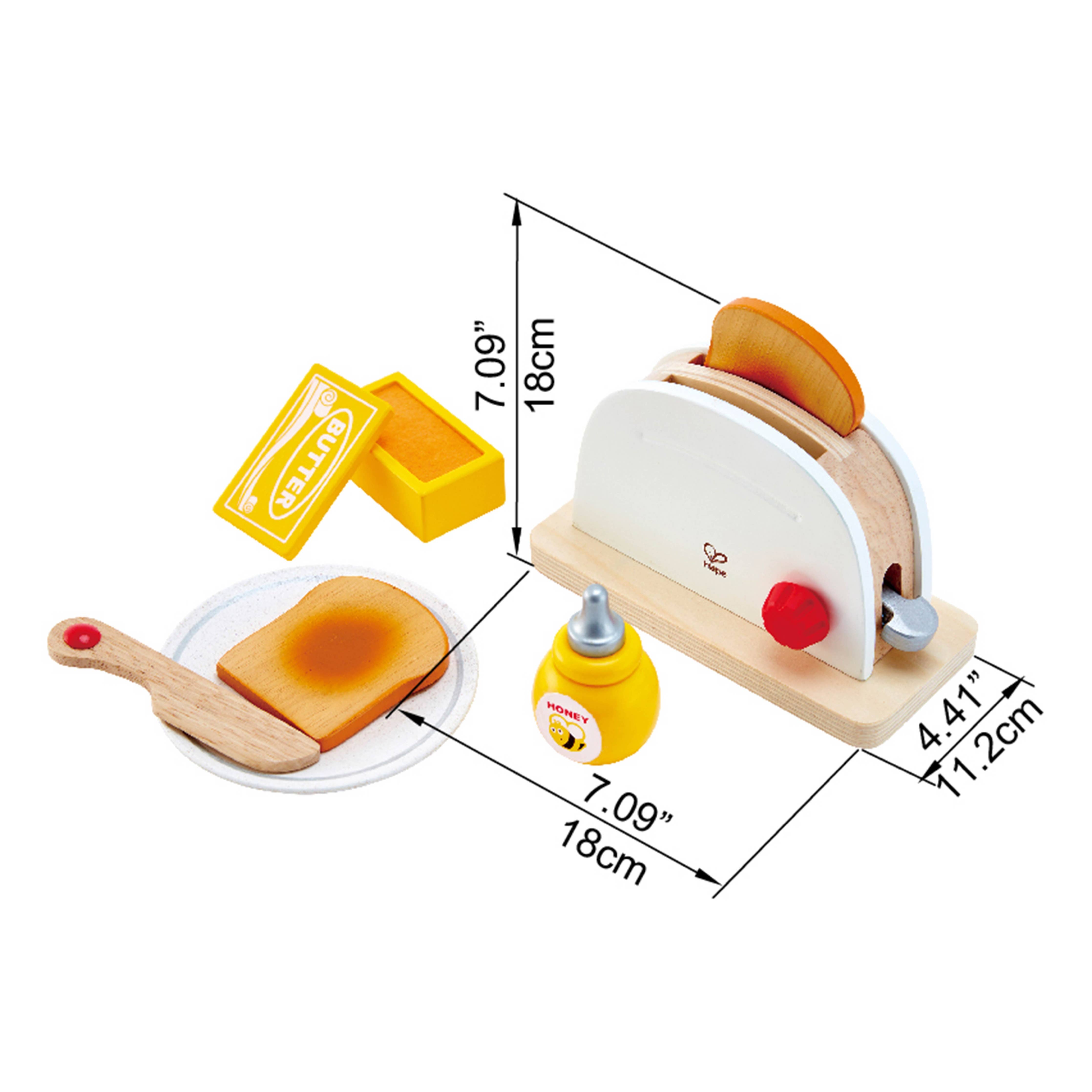 Pop-Up Toaster Set - Wooden Pretend Play Breakfast Set - 3+