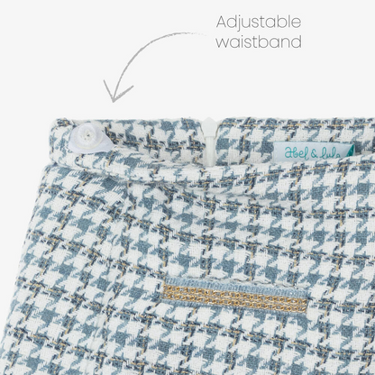 Cerulean Houndstooth Skort