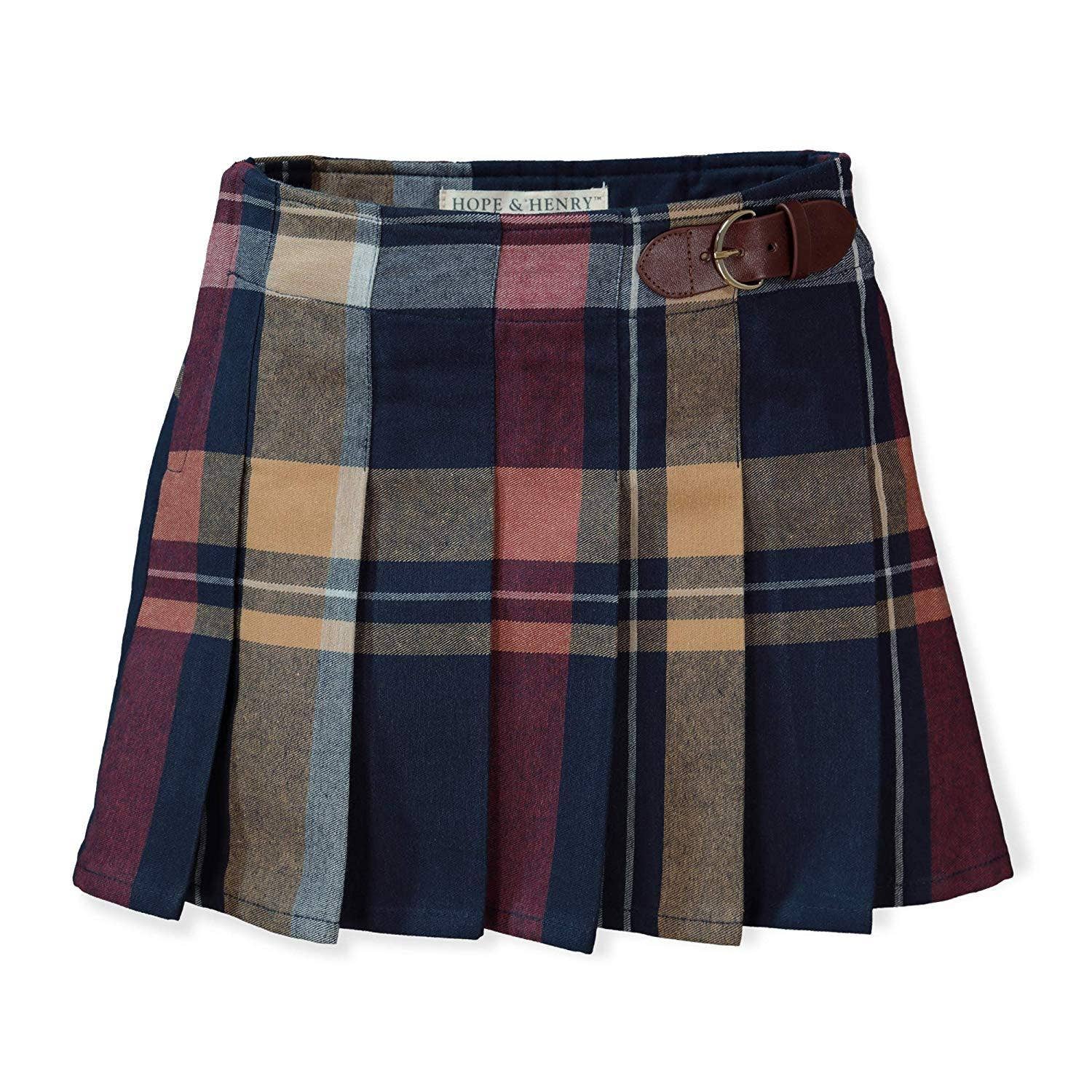 Organic Pleated Skirt with Buckle Detail