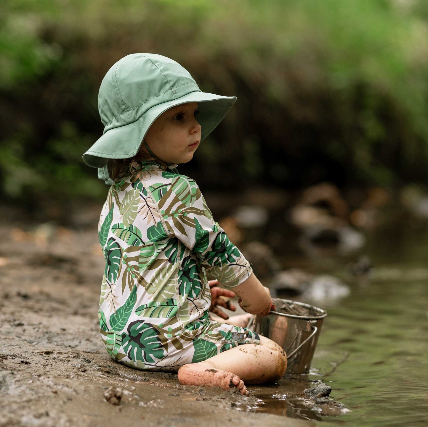 Juniper Green | Cotton Floppy Hat