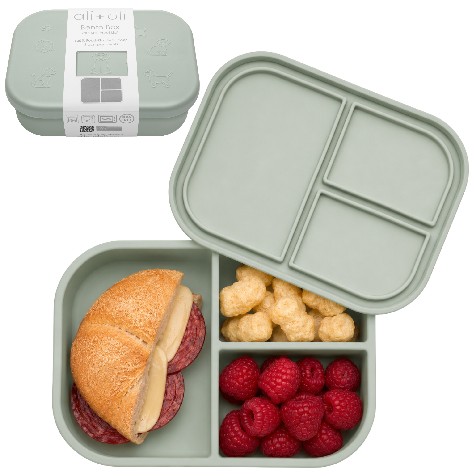Ali+Oli Silicone Bento Box (Puppy) Back to School