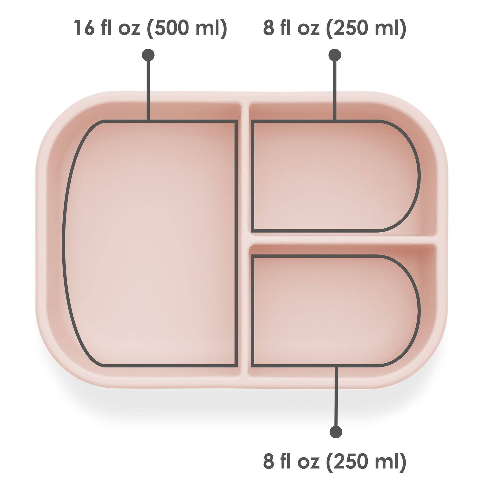 Ali+Oli Leakproof Silicone Bento Box (Blush) Back to School