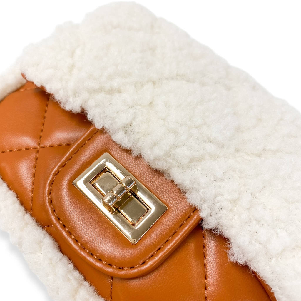 Sherpa Mixed Quilted Purse