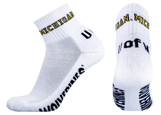 Michigan Wolverines White Socks
