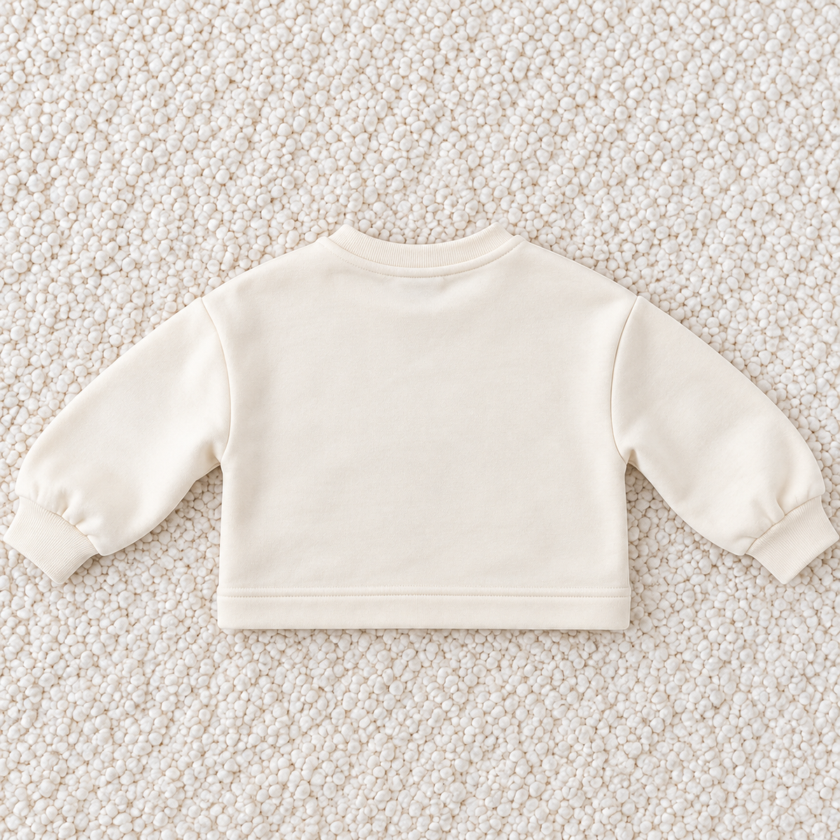 Black Bow Embellished Ivory Sweatshirt