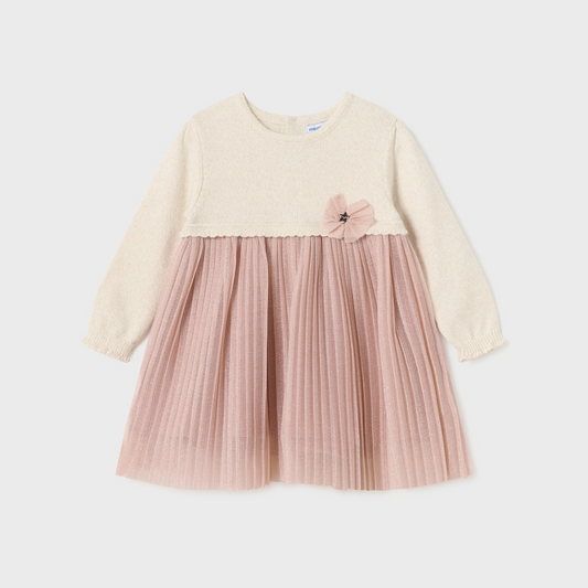 Blush Pleated Dress hi