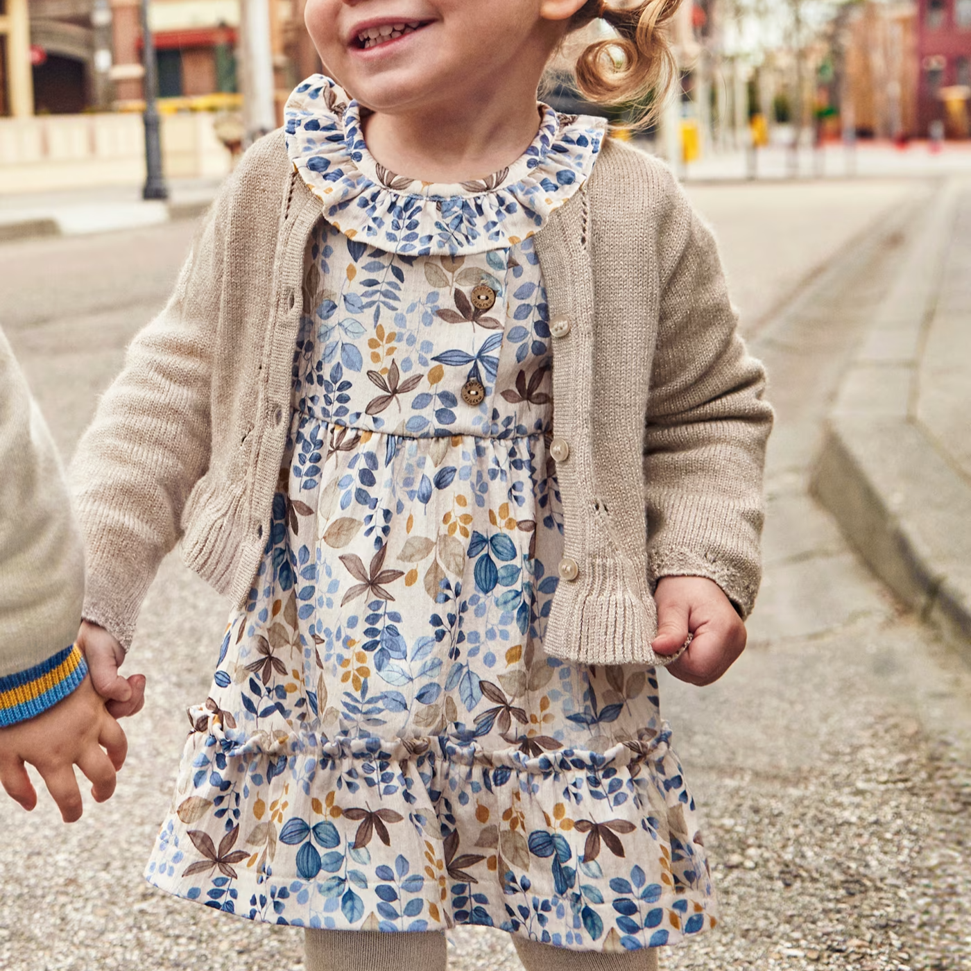 Autumn Blue Printed Dress