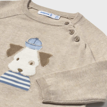 Baby Sailor Pup Intarsia Sweater