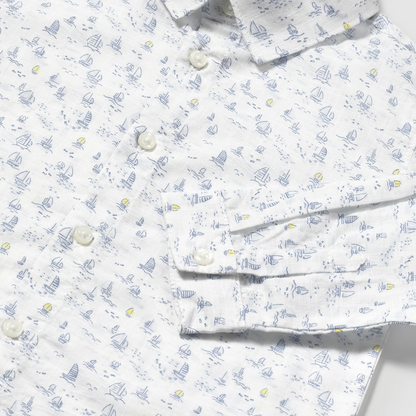 Boats Long-Sleeve Printed Shirt