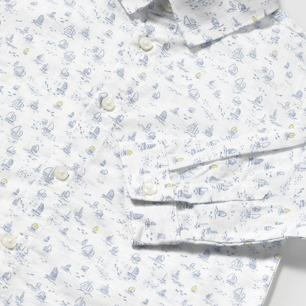Boats Long-Sleeve Printed Shirt
