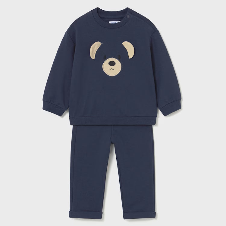 Navy Bear Sweatshirt Set