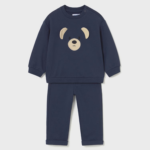 Navy Bear Sweatshirt Set