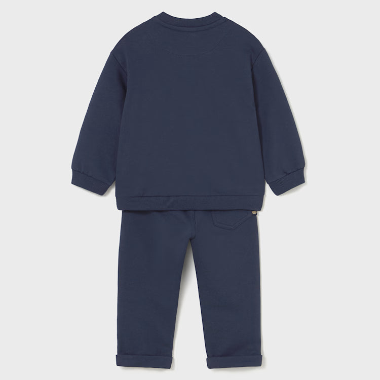 Navy Bear Sweatshirt Set