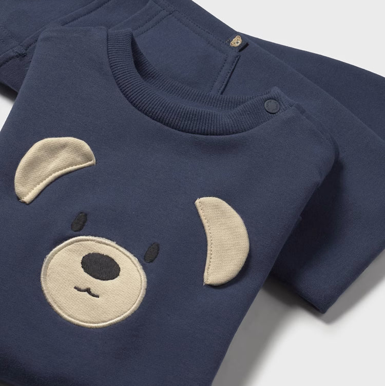 Navy Bear Sweatshirt Set