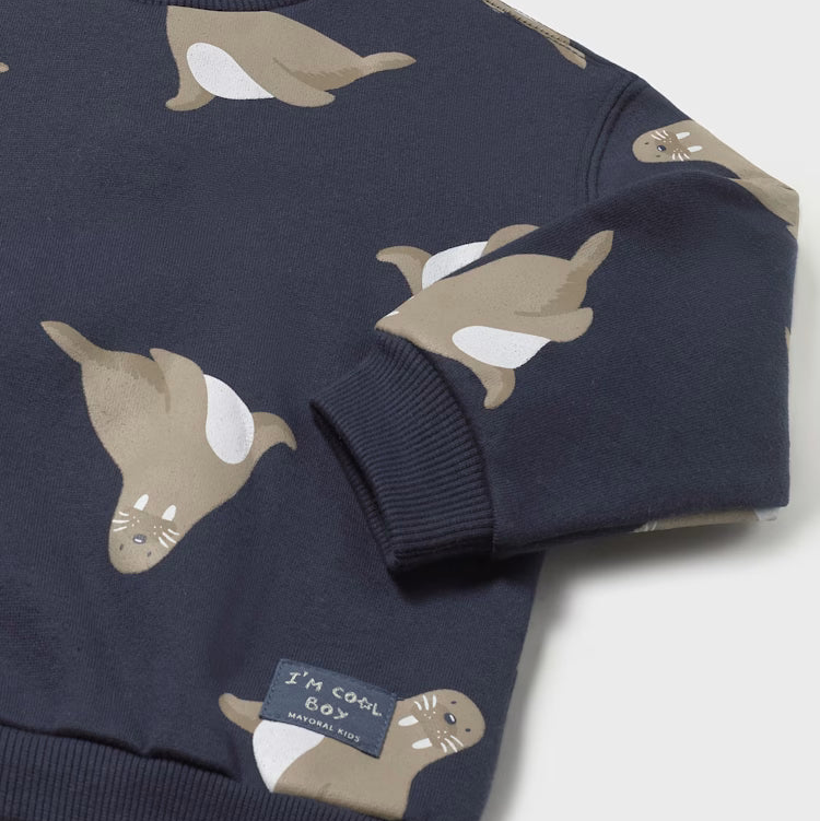 Night Blue Seal Pullover