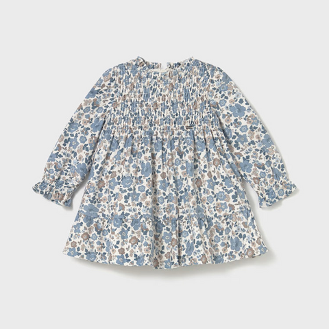 Printed Blue Bell Dress