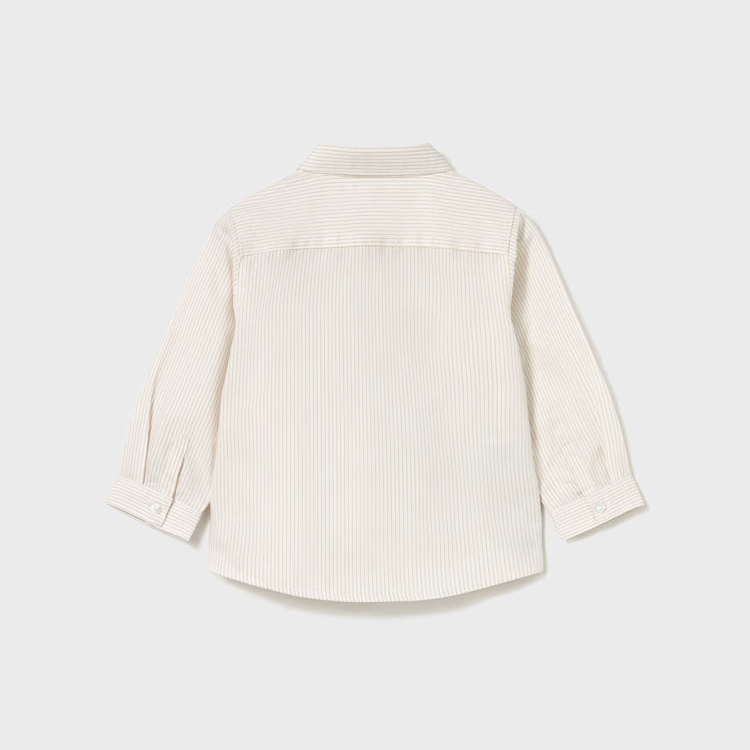 Latte Pin Stripe Button Up Shirt