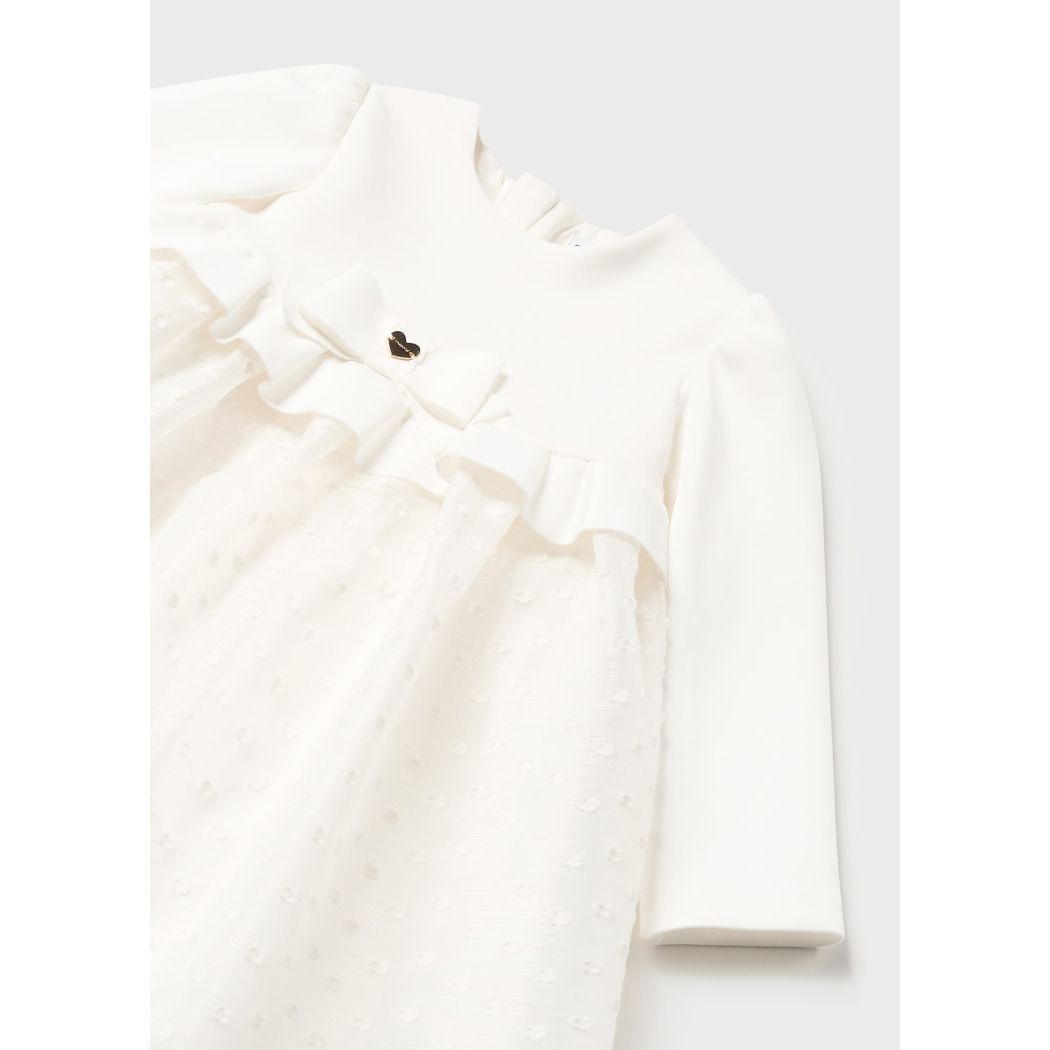 White Satin Bow Dress