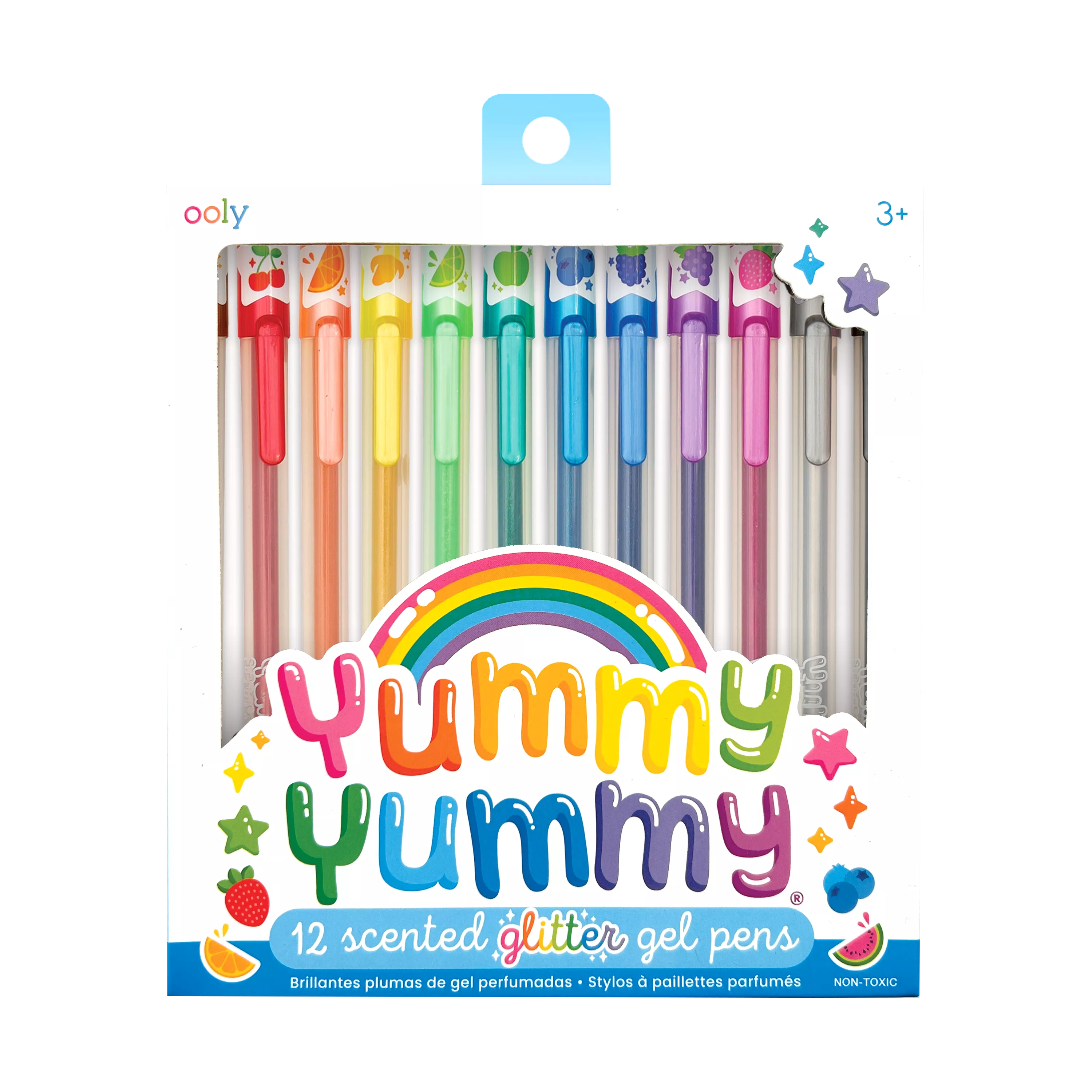 Scented Glitter Gel Pens - 12 Pack Fruity Colors for Kids | OOLY