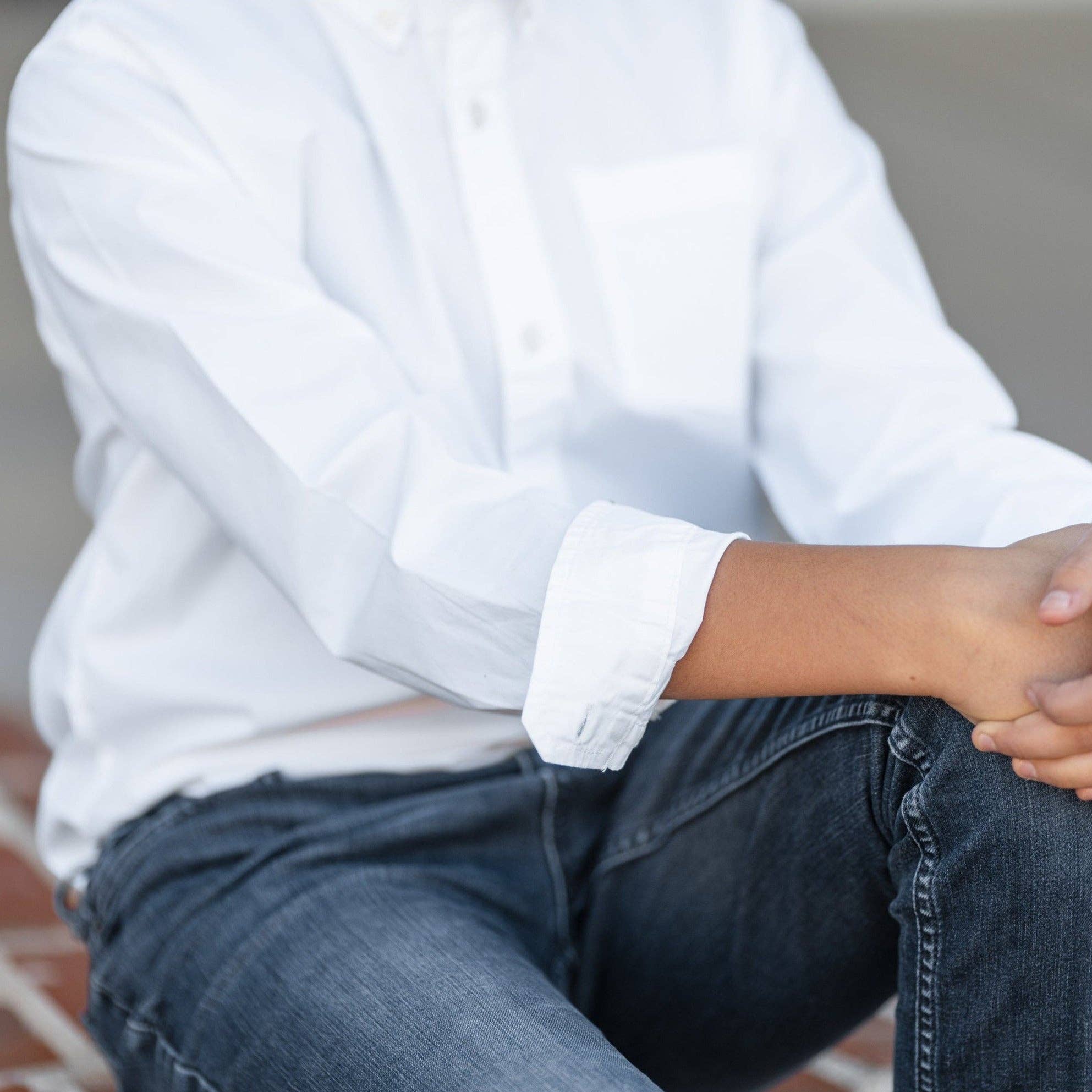 Stretch Poplin Organic Button Down Shirt