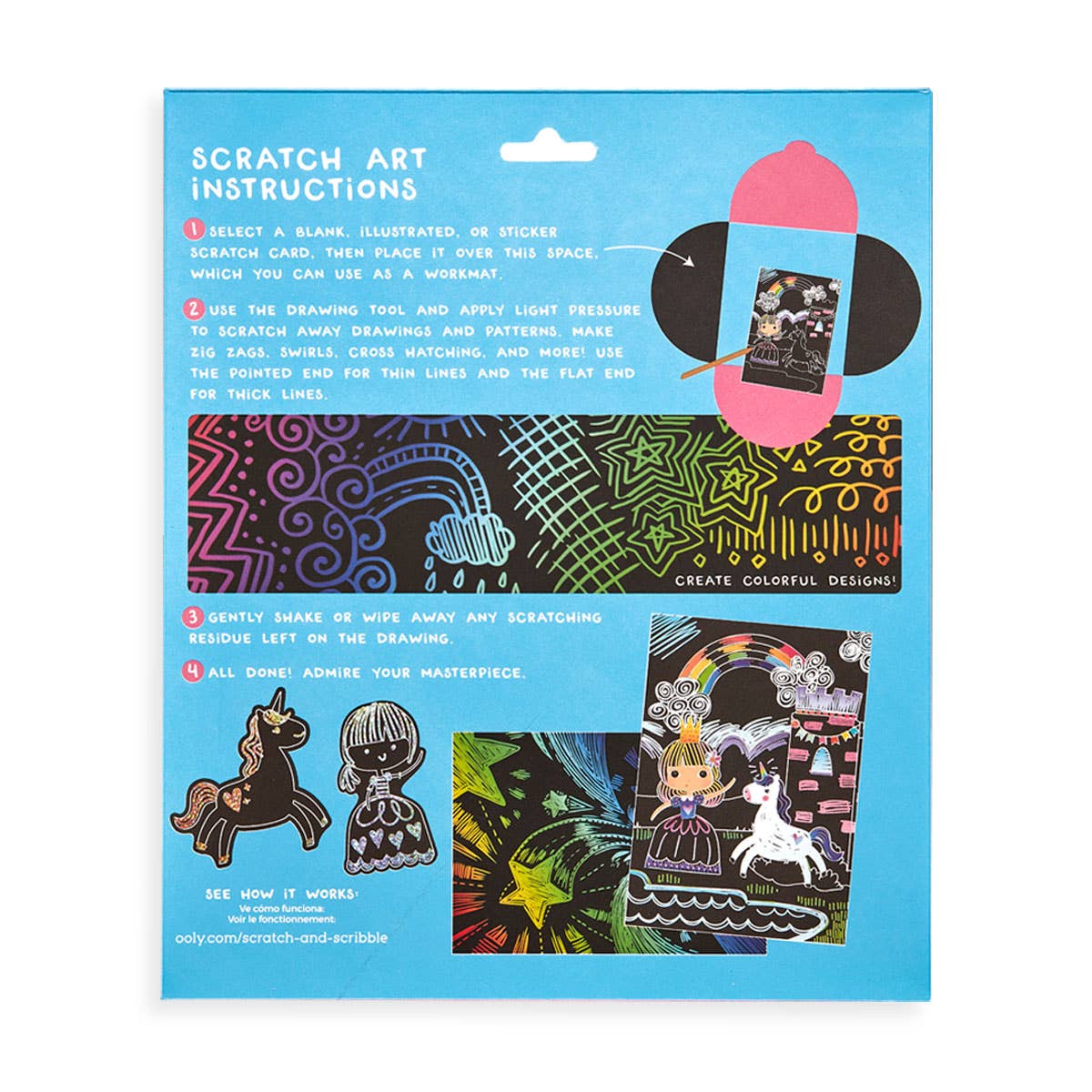 Scratch Art Kit for Kids - Princess Garden 10 Piece Set | OOLY