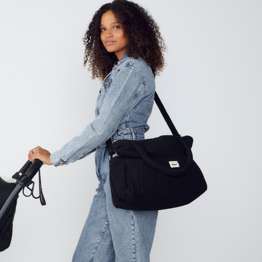 Liquorice Double Gauze Diaper Bag