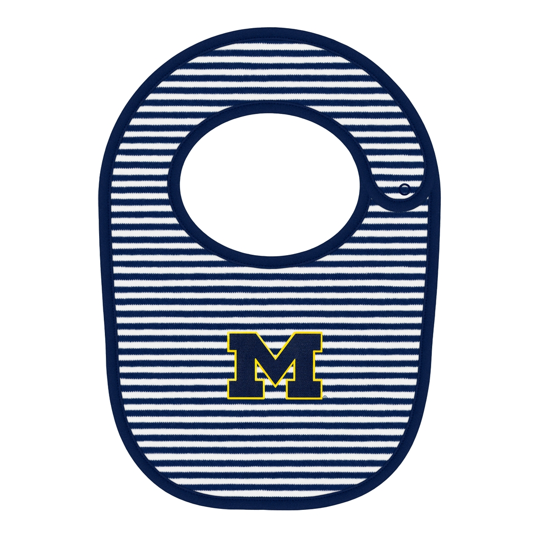 Michigan Wolverines Newborn Striped Bib