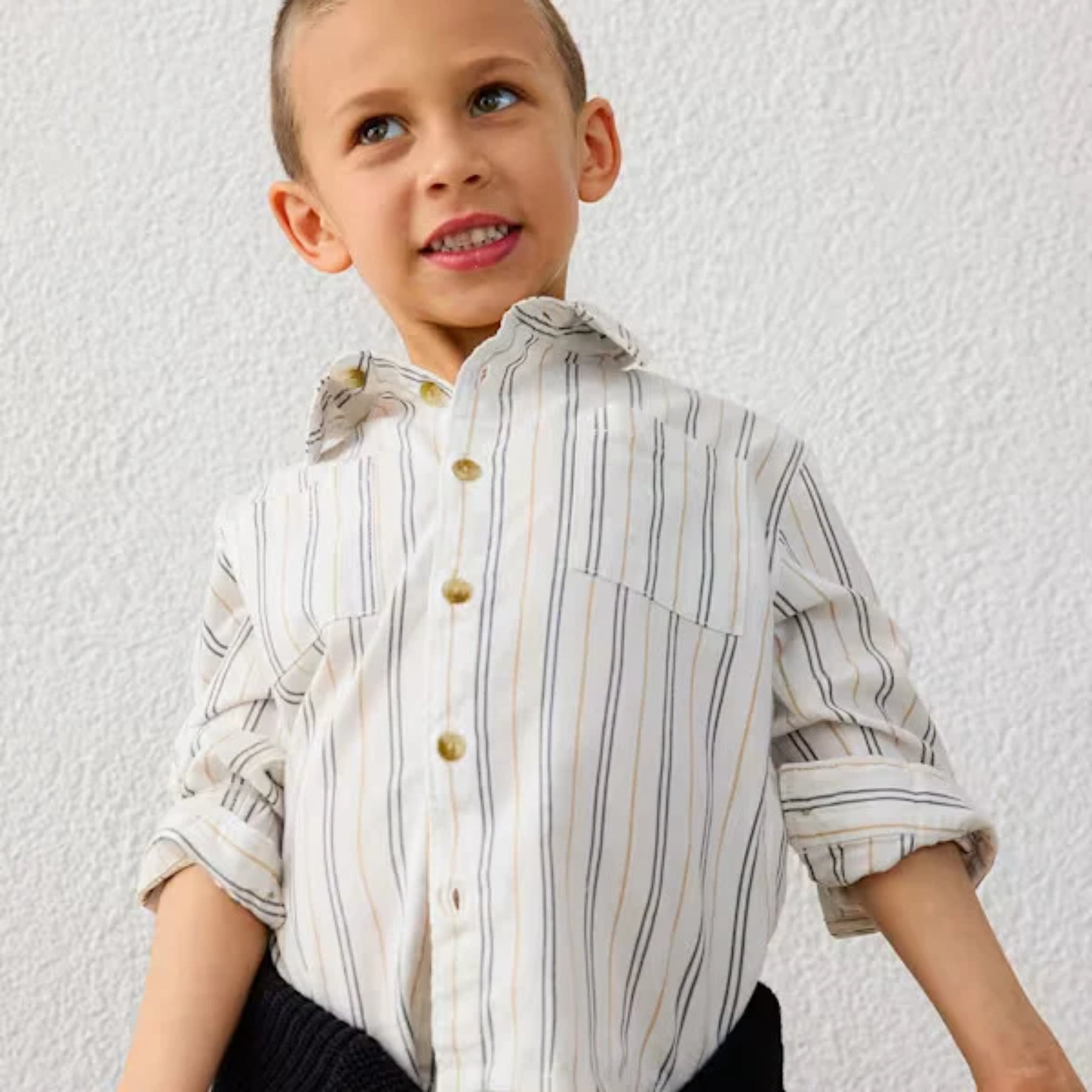 Ink Blue Stripe Button Up Shirt