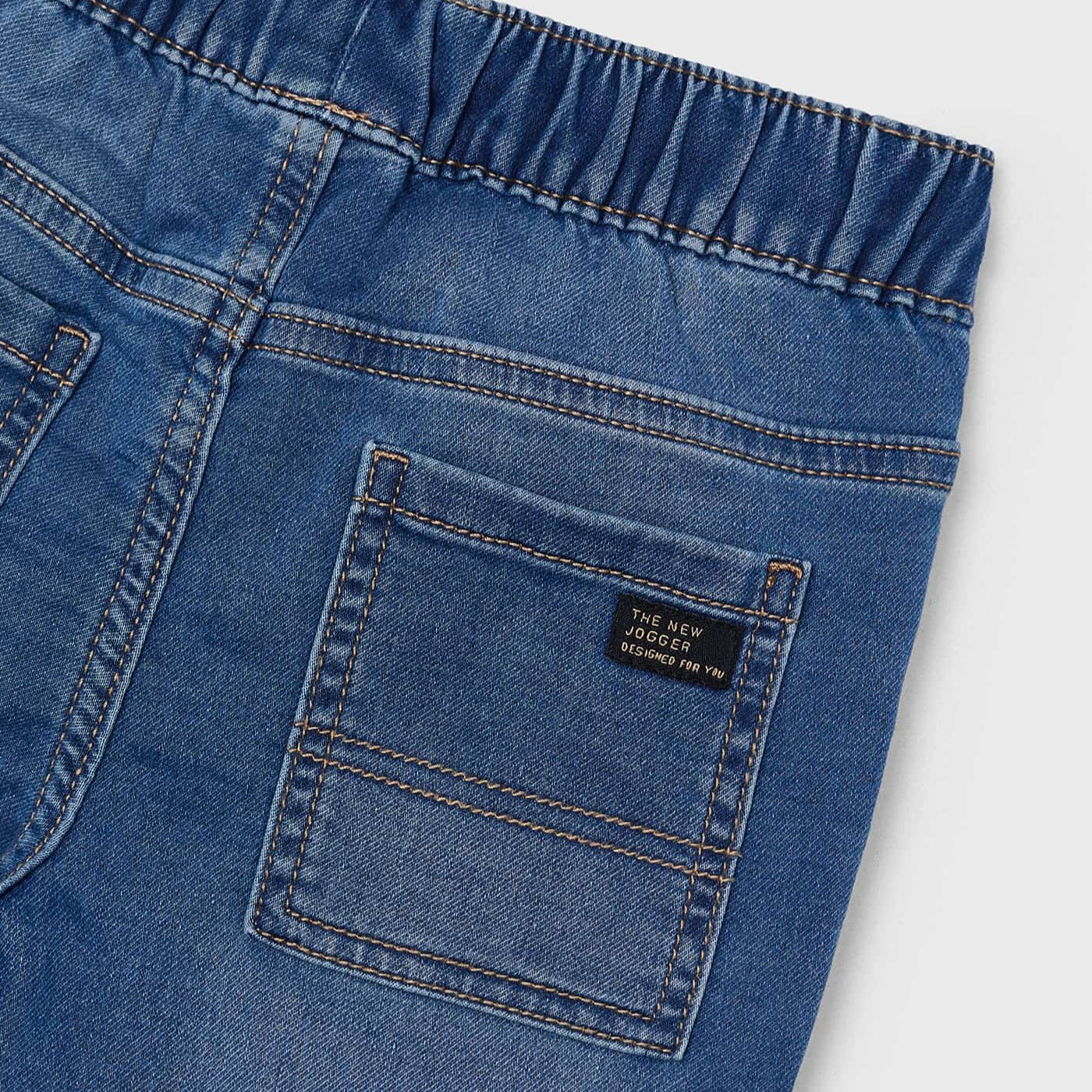 Soft Denim Pull On Joggers