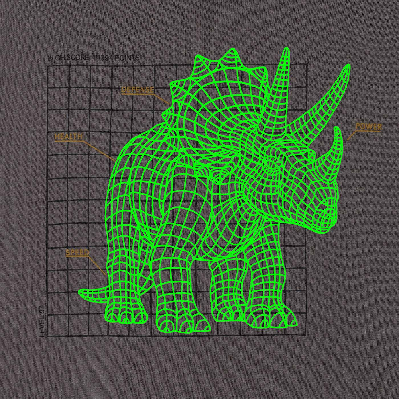 Triceratops Glow-in-the-Dark Top