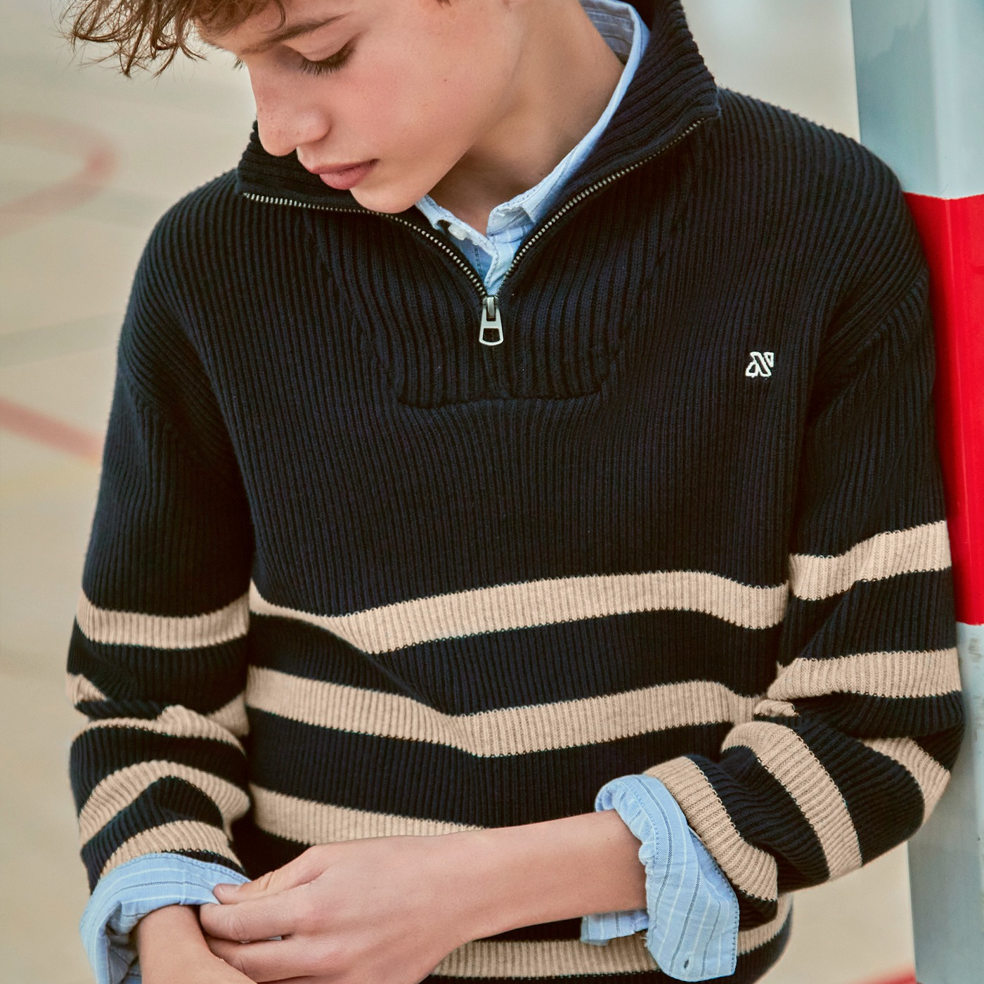 Navy Stripe Quarter Zip Sweater – My Urban Toddler Kid's Navy Stripe Quarter Zip Sweater – My Urban Toddler Kid's