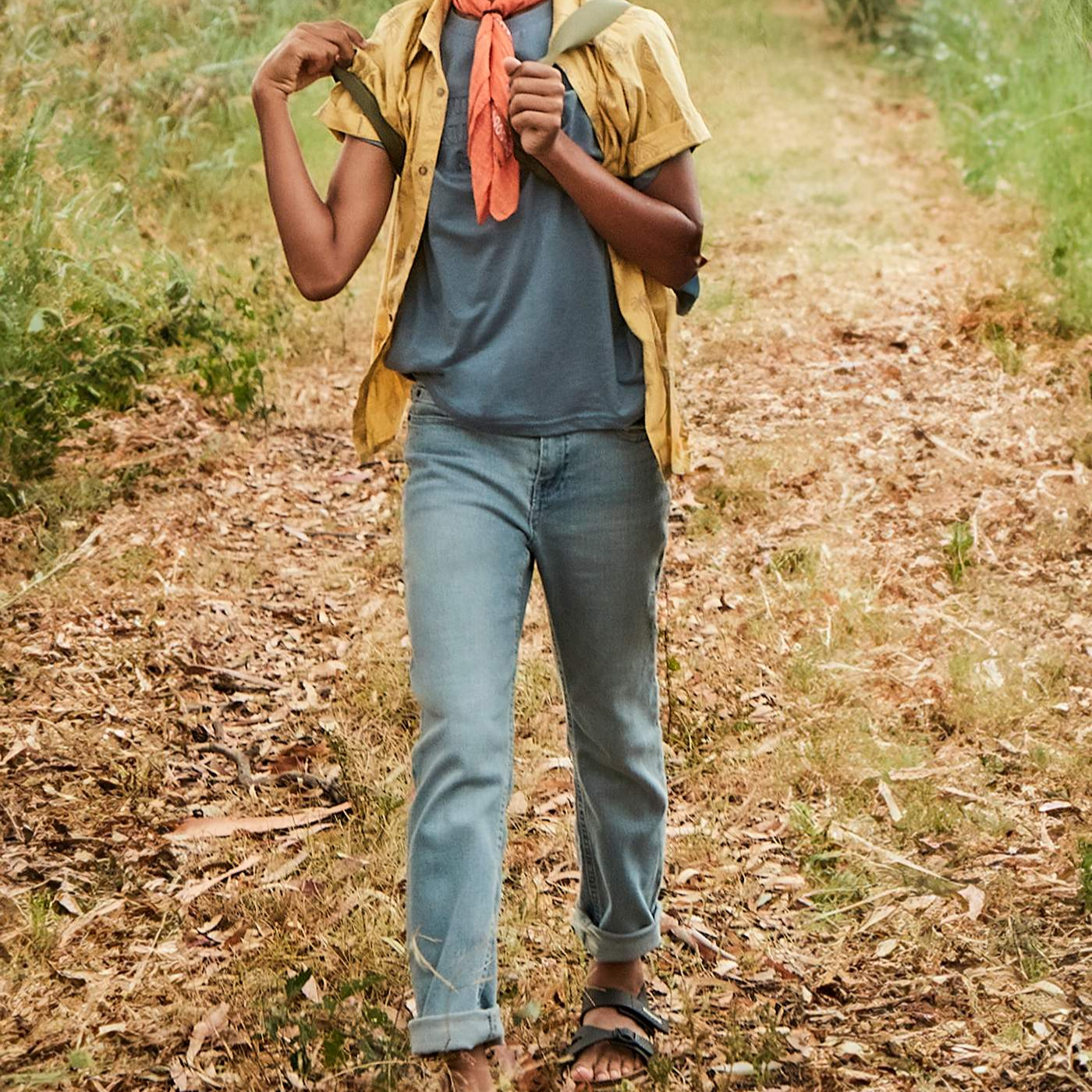 Blue Grey Straight Fit Jeans