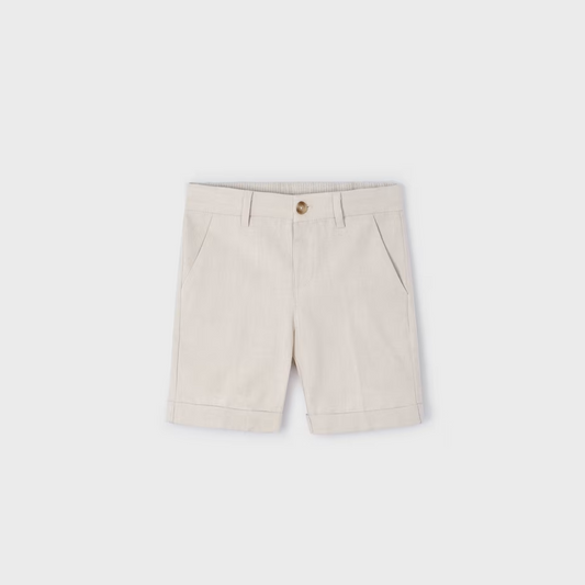 Raffia Linen Suiting Bermuda Shorts