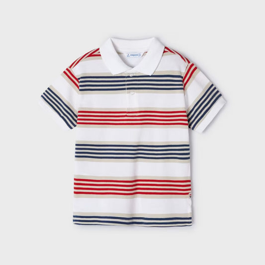 Red Blue Tan Polo