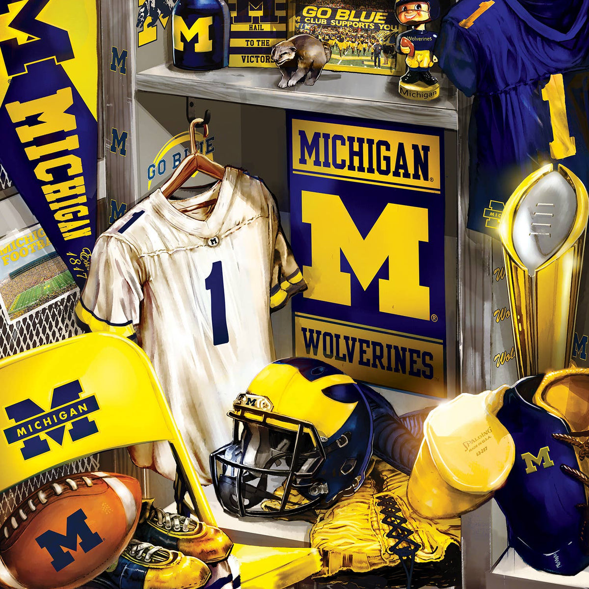 Michigan Wolverines Locker Room Puzzle