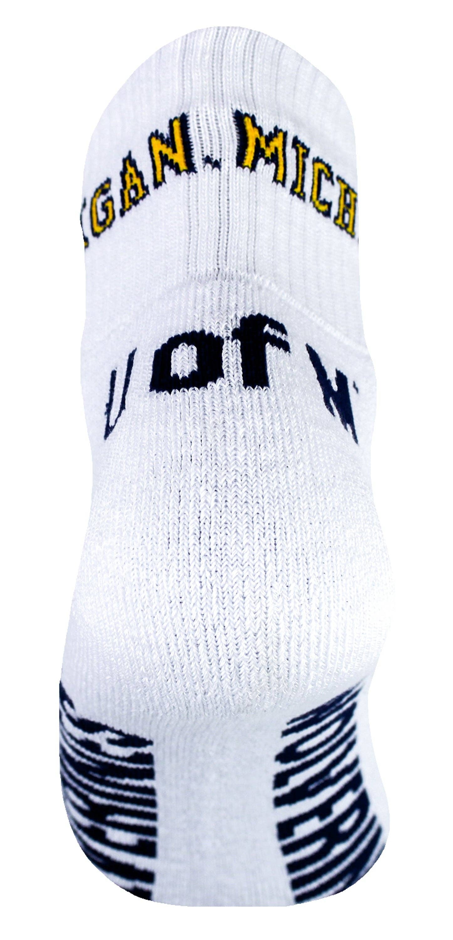 Michigan Wolverines White Socks