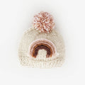 Mauve Rainbow Knit Beanie Hat Baby & Kids