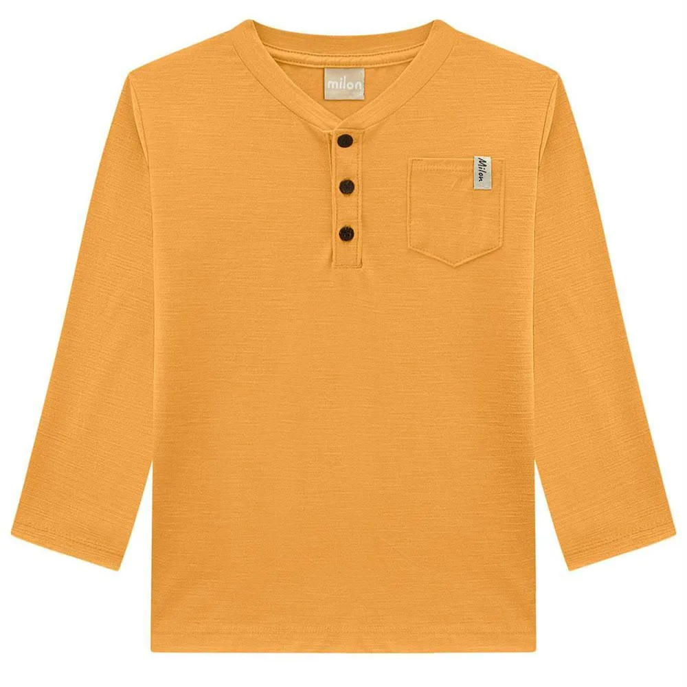 Gold Long Sleeve Henley