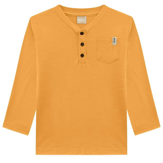 Gold Long Sleeve Henley