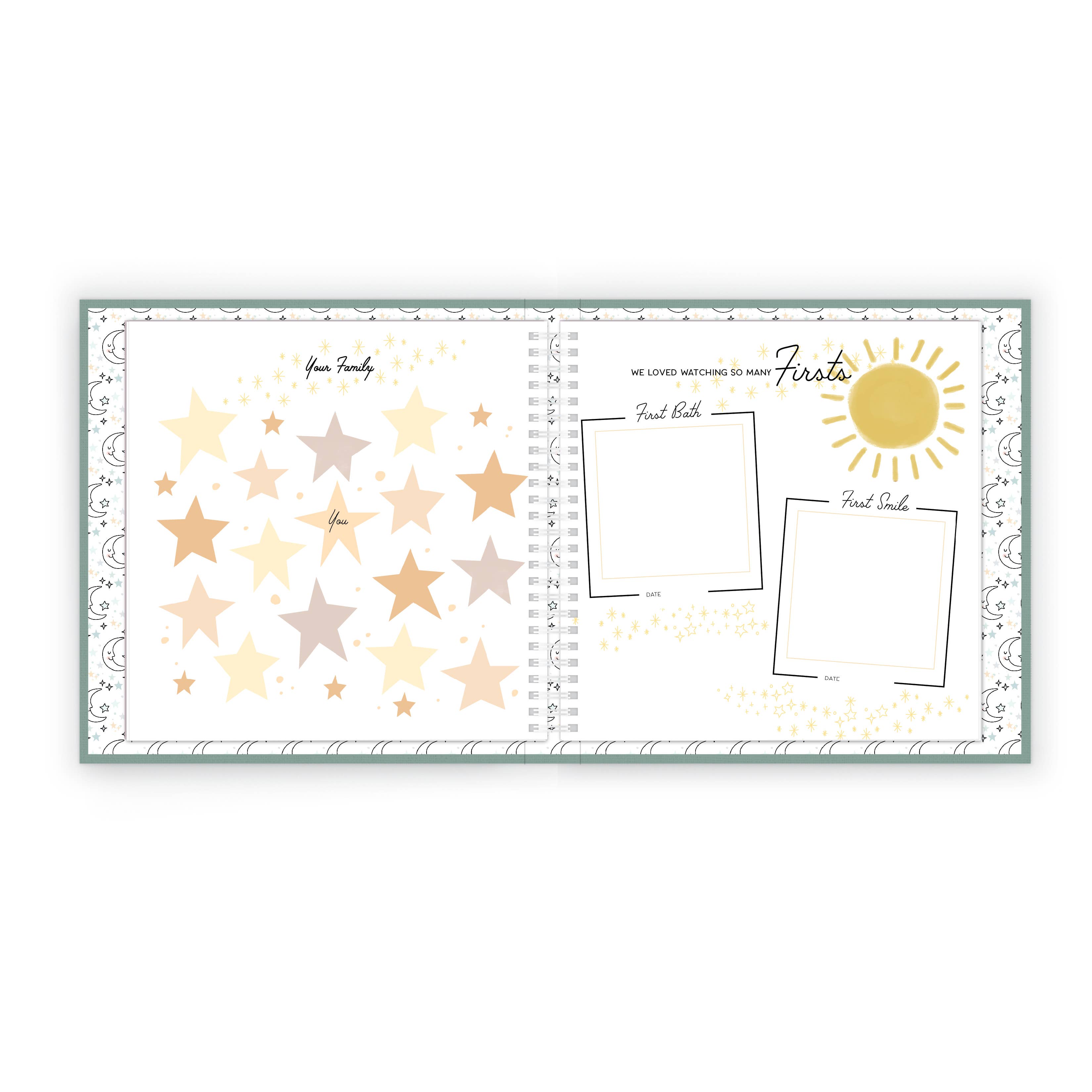 Baby Memory Book - Celestial Skies First Year Keepsake | Lucy Darling