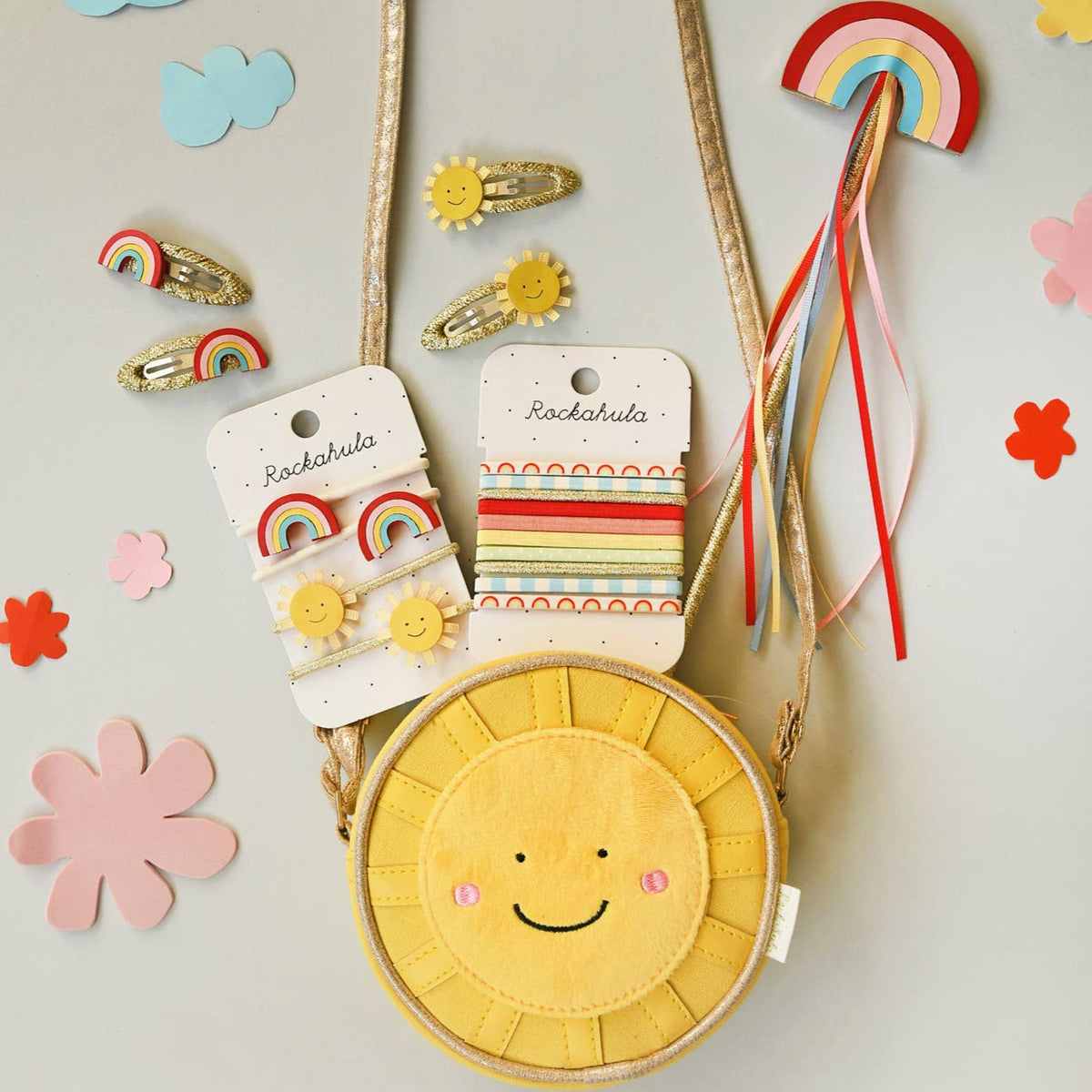 Vintage Rainbow Hair Clips